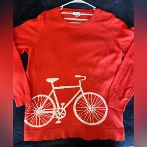 Crown & Ivy Coral and White Sweater